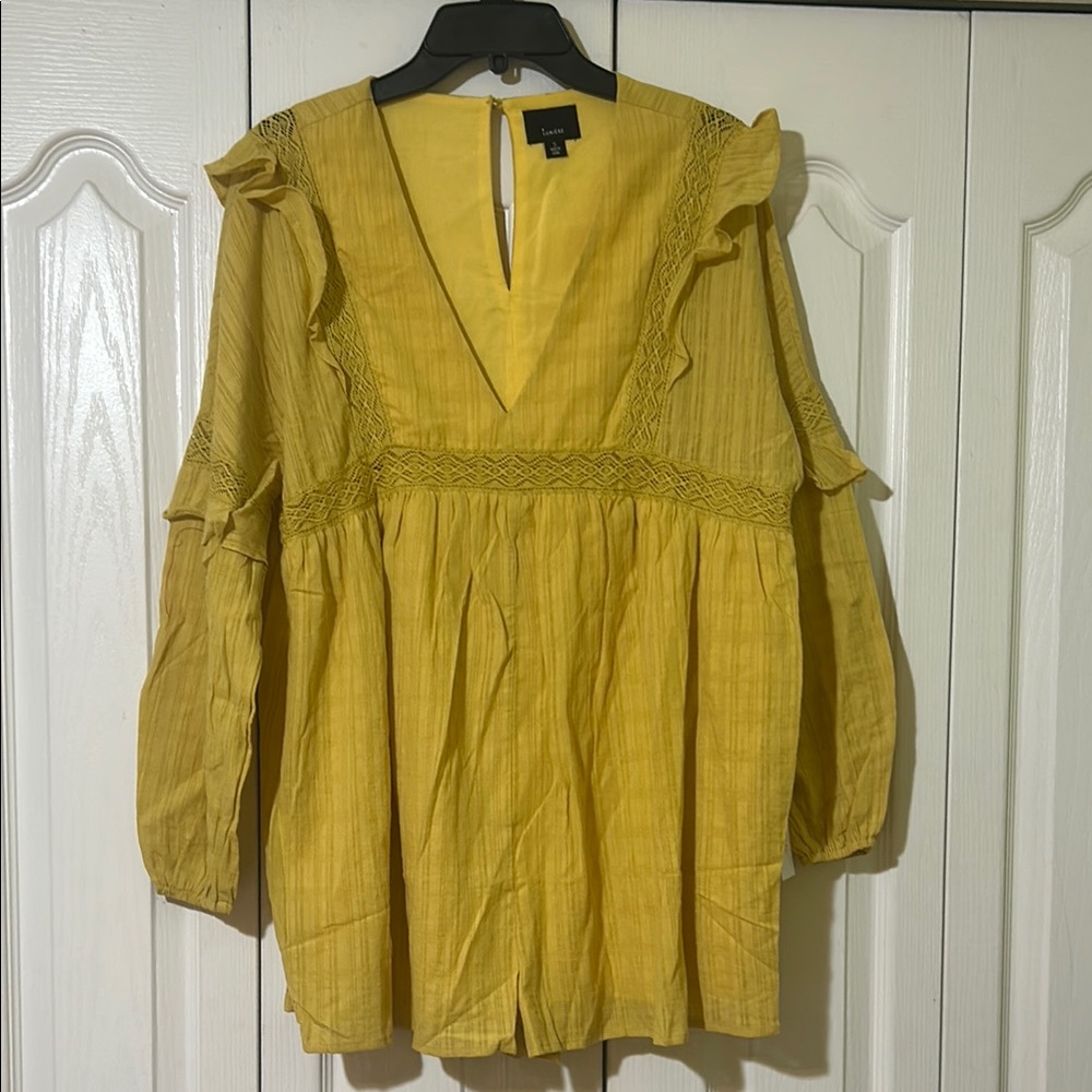 Lumiere Yellow Ruffled Women's Romper